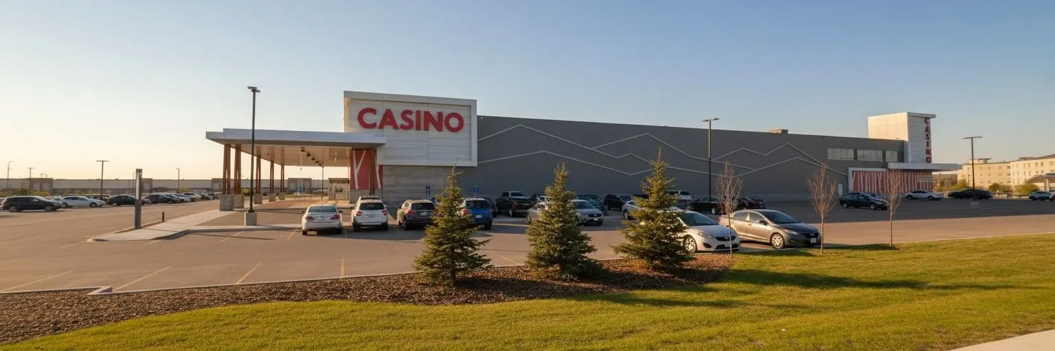 ACE Casino Airport seen across its parking lot — ACE Casino Airport