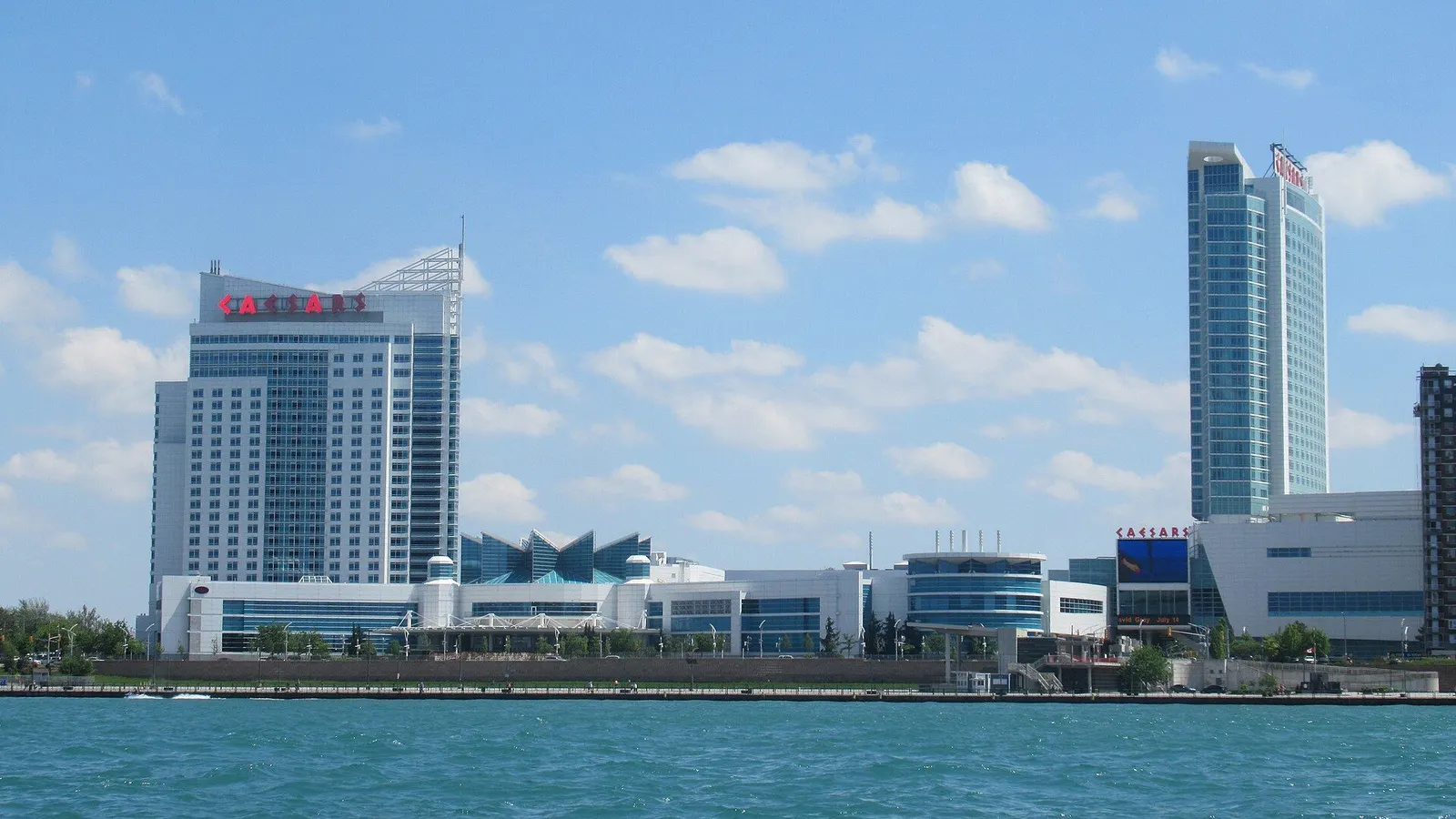 Caesars Windsor seen across the Detroit River — Caesars Windsor