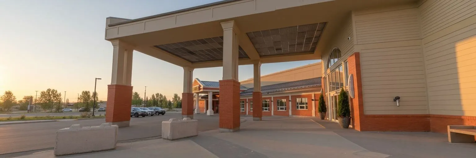 The entrance canopy of Camrose Resort Casino — Camrose Resort Casino