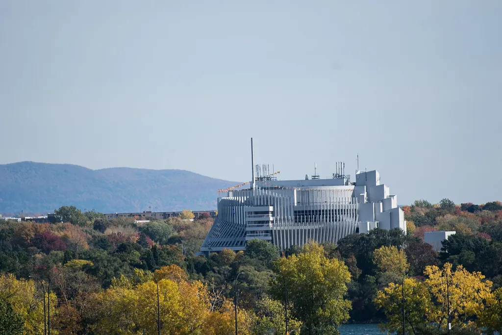 View across the water in autumn — Casino de Montréal