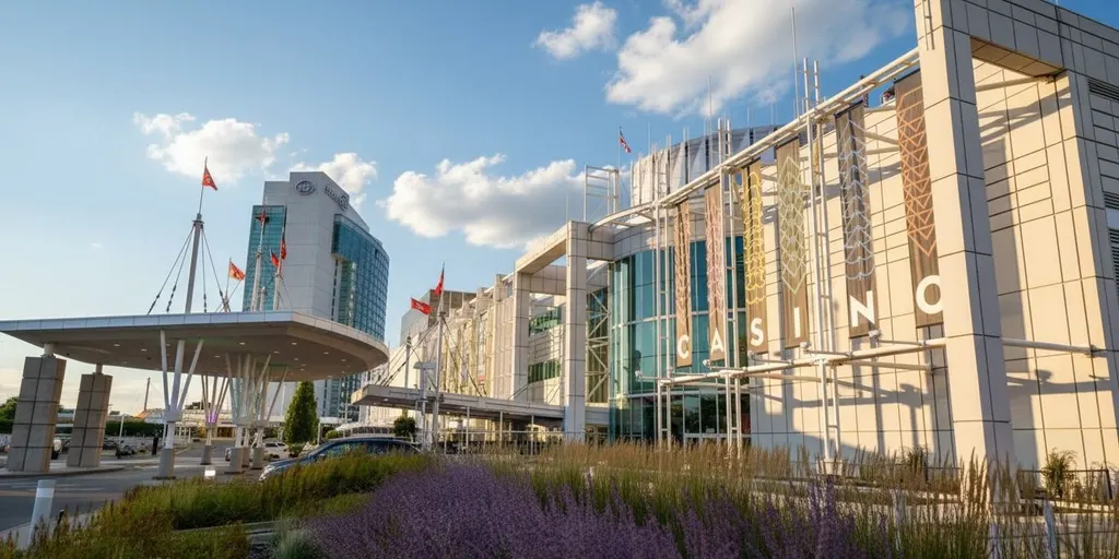 Casino du Lac-Leamy facade with the hotel tower behind — Hôtel-Casino du Lac-Leamy