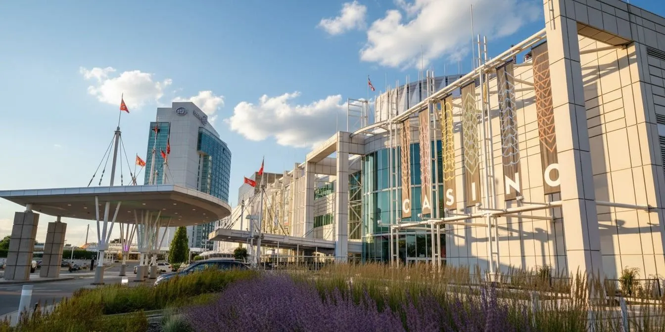 Casino du Lac-Leamy facade with the hotel tower behind — Hôtel-Casino du Lac-Leamy