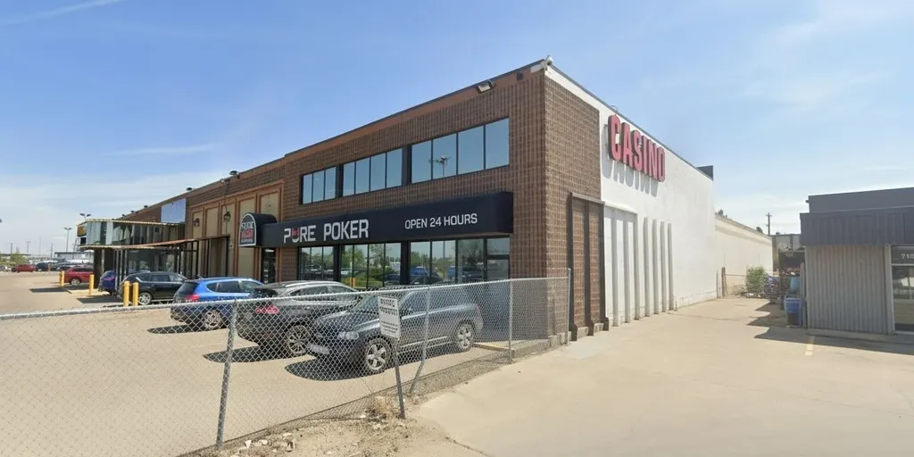 Pure Poker frontage beside the casino — PURE Casino Edmonton