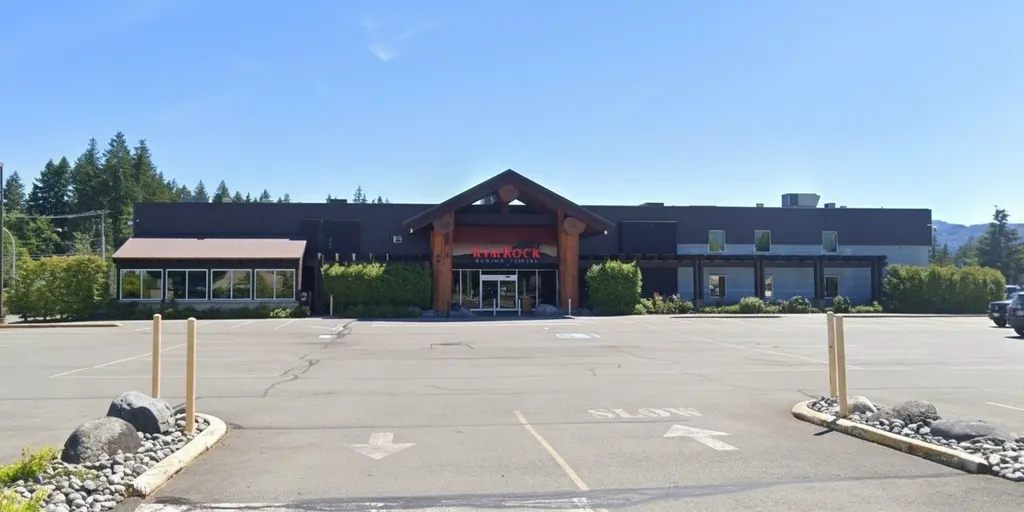 RimRock entrance across the parking lot — RimRock Casino